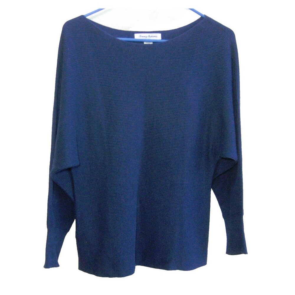 TOMMY BAHAMA Women's (Size XS) Blue Long Sleeve Sweater Cotton Viscose Top